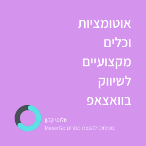 אוטומציות וכלים שיווקיים בוואצאפ